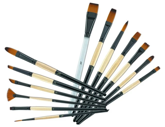 Acrylic Paint Brushes for Beginners Brass Ferrule