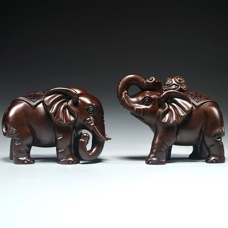Solid Wood Elephant Decorative Crafts