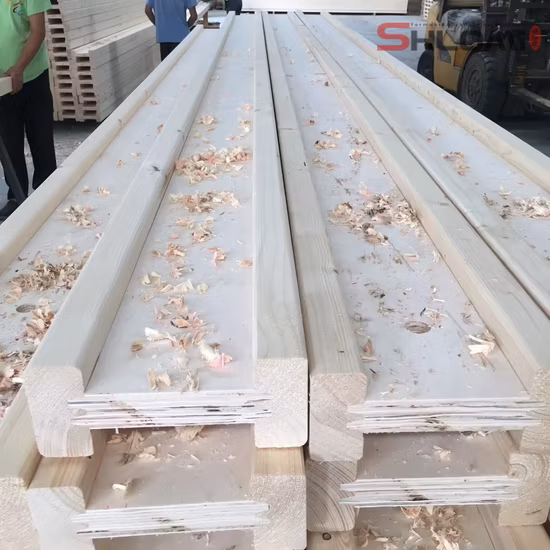 En 13377 Standard Formwork Scaffold H Girder Construction Solid Pine Lvlwood Spruce H20 LVL Timber Beam H20 Wood Wooden Beam