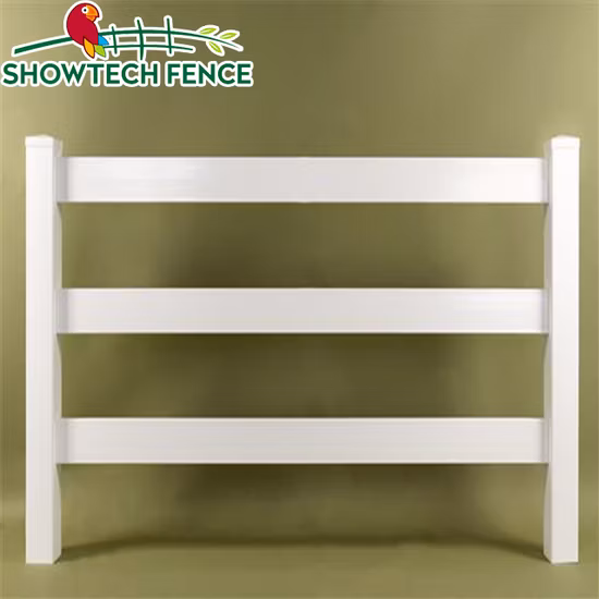3 Rai Brown/Wood/Tan/Grey/White/Black Colored Vinyl/PVC/Plastic/Composite Hog/Pig Fence Rails/Panels/Gates/Slats